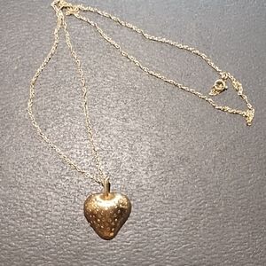 14kt Gold Strawberry Pendant Necklace